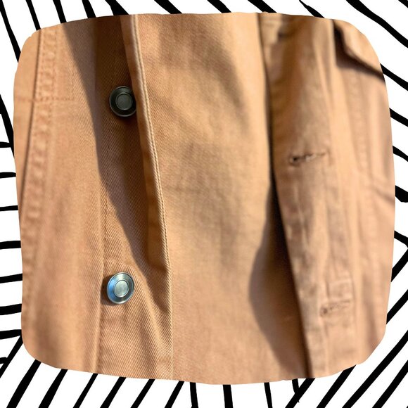 π§₯ Forever 21 Menβs Peach/Salmon Denim Jacket (L) - Picture 4 of 5